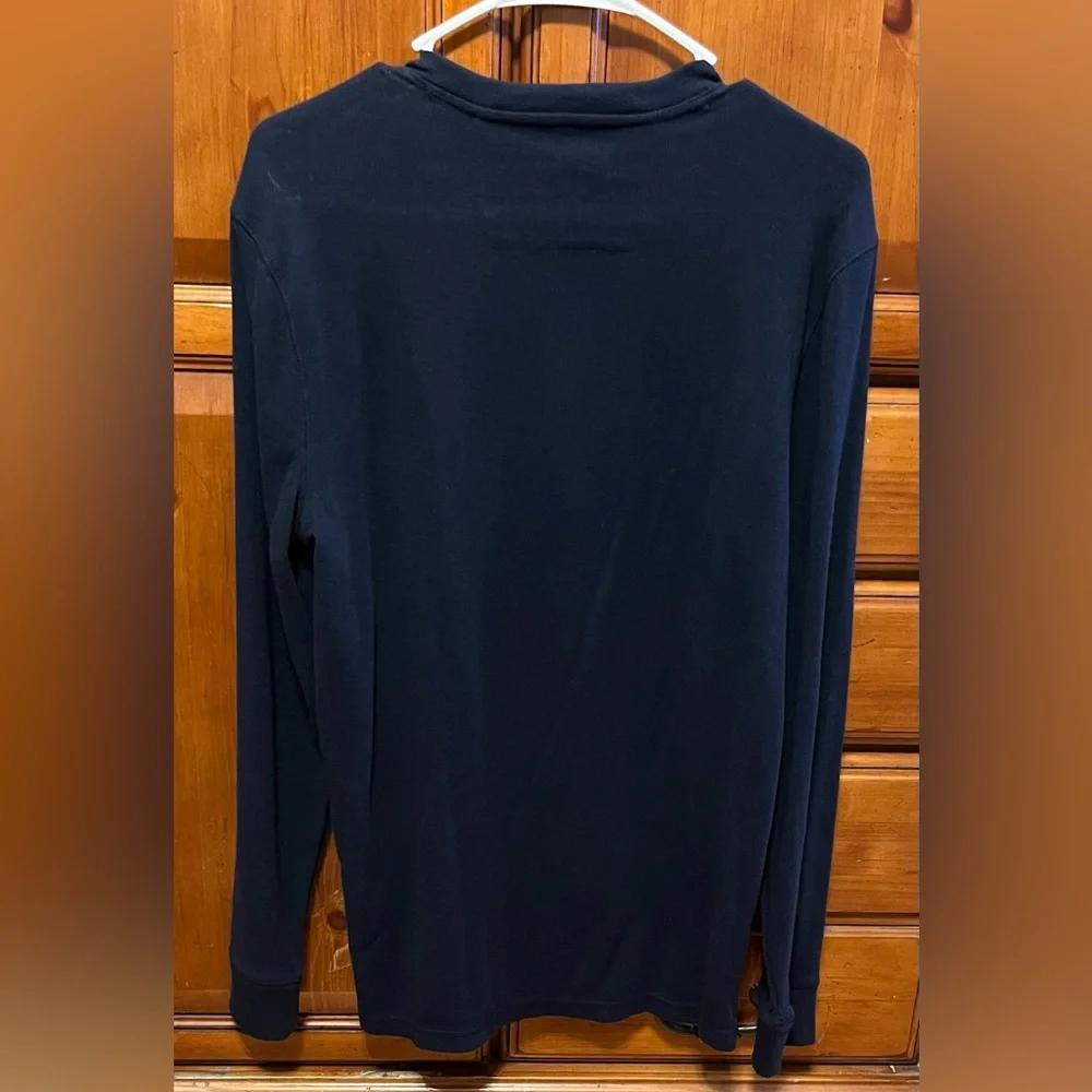 🔥Banana Republic Men’s Long Sleeve Blue Waffle Knit Henley Shirt, Sz M,EUC